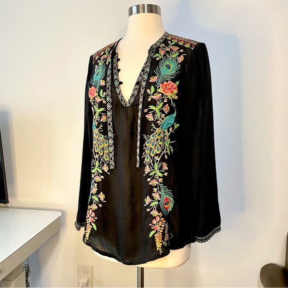 Johnny Was Embroidered Bohemian Blouse - Picture 3 of 12